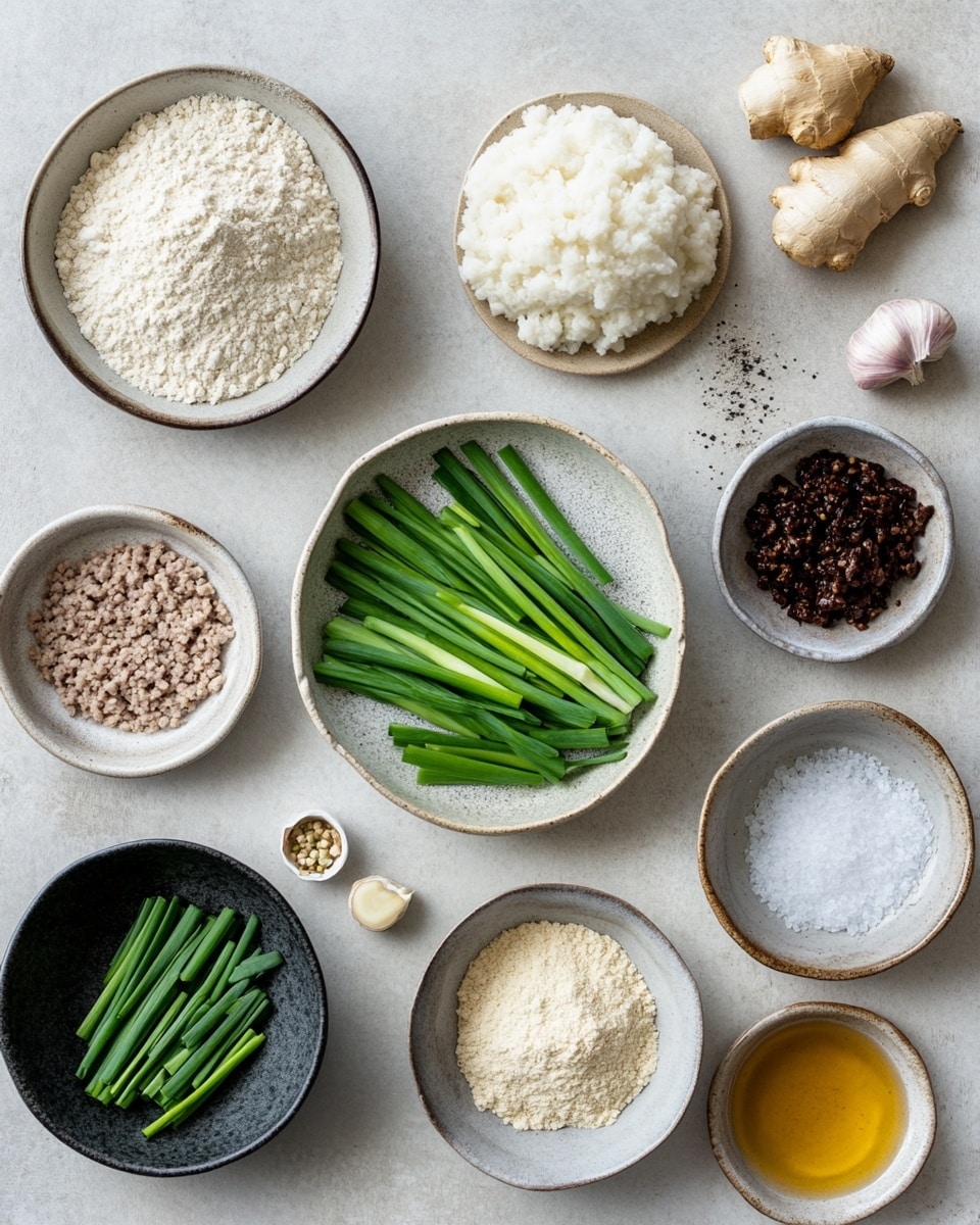A stack of four thick, round flatbreads with a golden-brown, slightly crispy top layer sits in the center of a white plate with a thin brown rim, placed on a white marbled surface. Each flatbread has a soft, pale beige dough base that looks fluffy and lightly baked on the sides. The top flatbread shows uneven browning with small patches of lighter dough texture, creating a warm and inviting look. The stack is tall and neatly arranged, highlighting the soft yet firm texture of each flatbread layer. Photo taken with an iphone --ar 4:5 --v 7