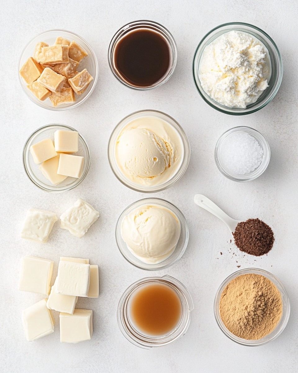 A tall clear glass mug sits on a white marbled surface filled with a creamy light brown coffee drink that has a frothy layer on top. The mug is topped with a large swirl of white whipped cream, drizzled with light golden caramel sauce. In the background, there are colorful books stacked with blurred details. A woman’s hand holds a spoon near the mug as part of a person in black clothes is visible on the right side. The photo taken with an iphone --ar 4:5 --v 7