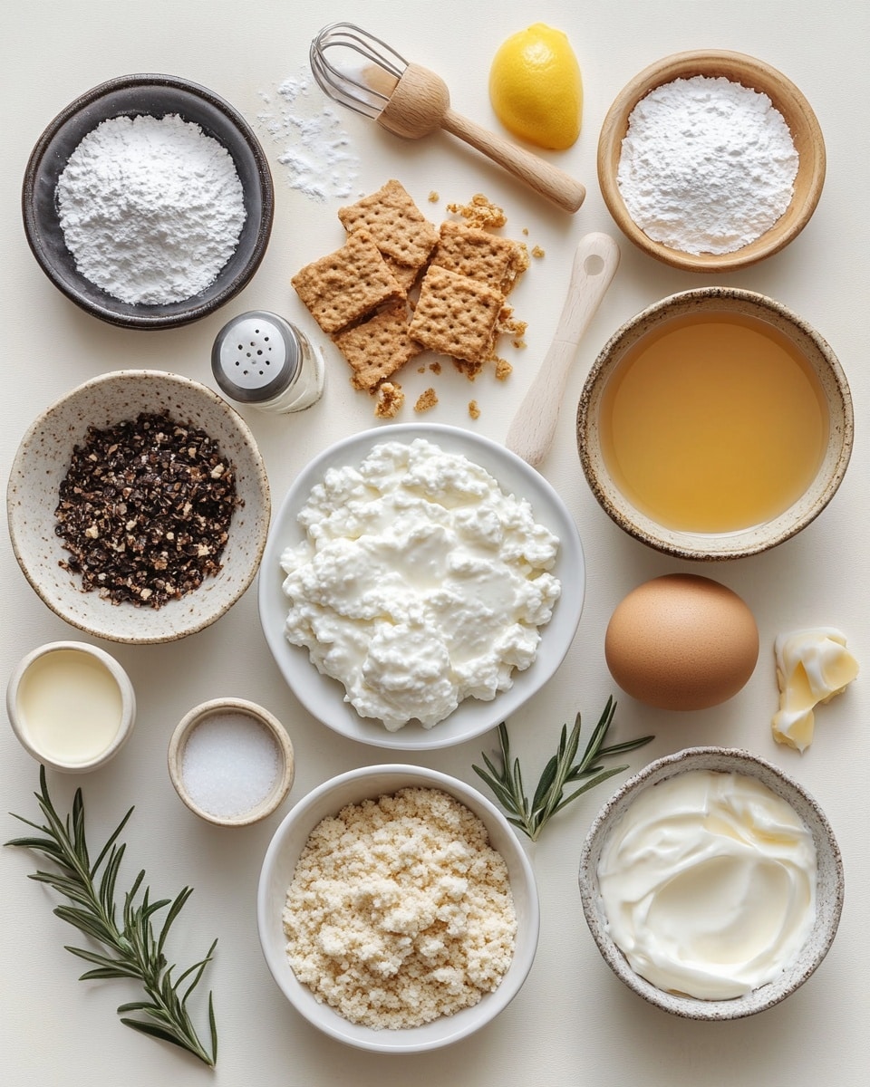 The image shows a cheesecake with two clear layers on a white cake stand with cut-out details. The bottom layer is a dense, golden-brown crust with a rough texture. Above it is a thick, smooth creamy layer in a pale yellow color. The top of the cheesecake is decorated with twelve fluffy swirls of white whipped cream, each sprinkled with small crunchy caramel bits. One slice is lifted slightly by a metal server, showing the clear clean edges between layers. The background and surface have a white marbled texture, and a red rose is visible in a glass vase on the left side. photo taken with an iphone --ar 4:5 --v 7