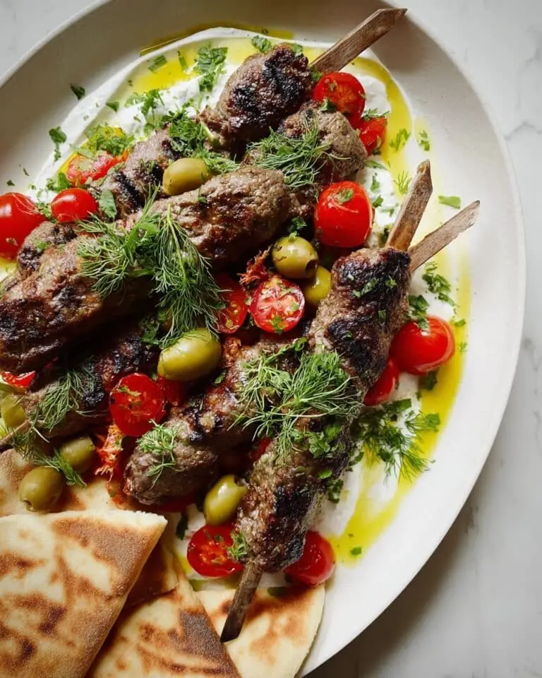Kofta Kebab with Tzatziki and Pita Recipe