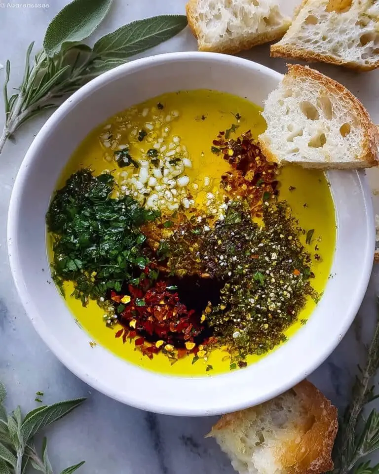 Olive Oil Bread Dip with Basil, Garlic, and Parmesan Recipe
