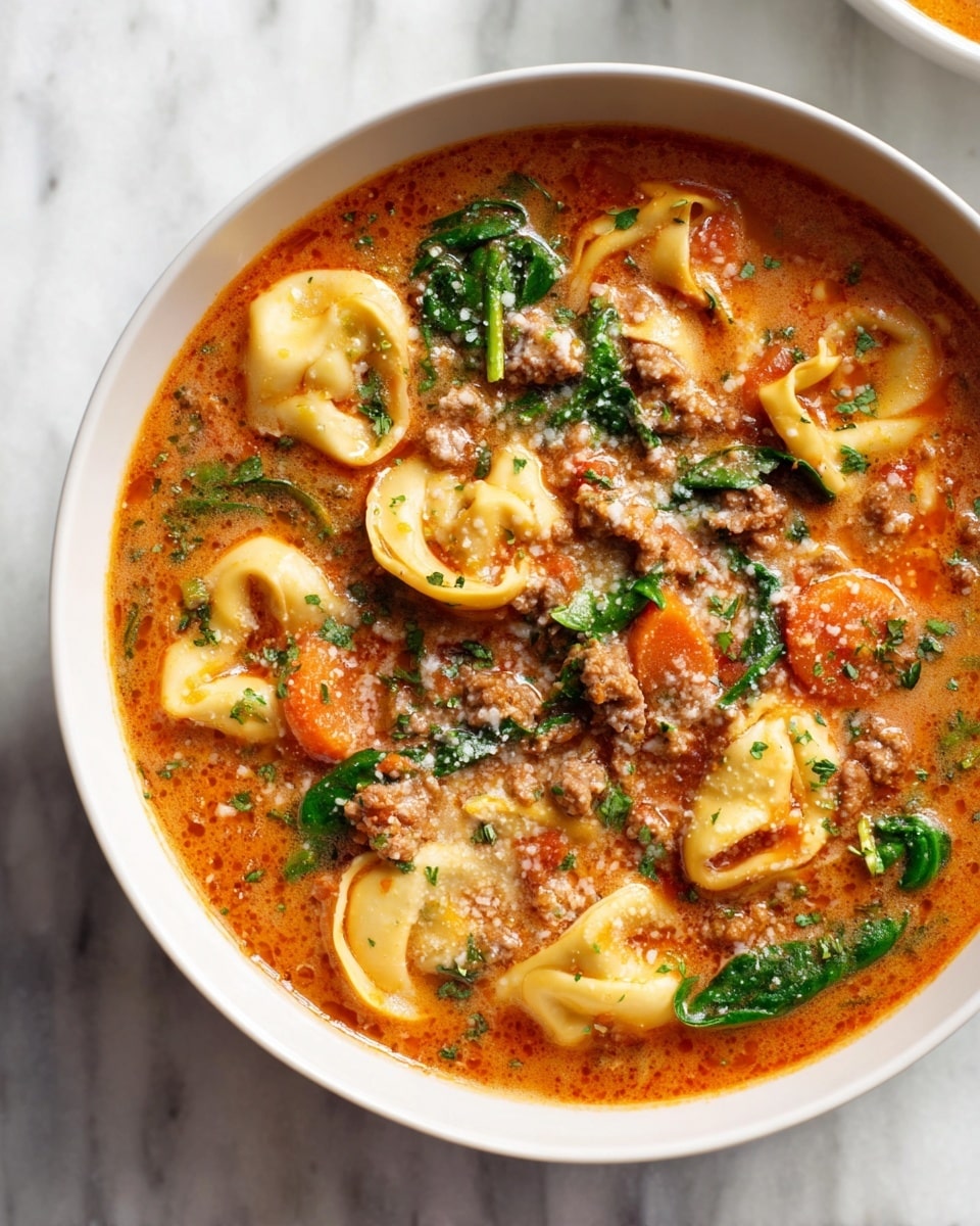 Creamy Tortellini and Sausage Soup in the Slow Cooker Recipe