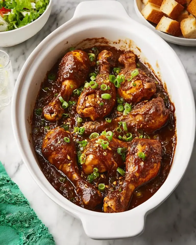 Slow Cooker Chicken Drumsticks with Peach BBQ Sauce Recipe