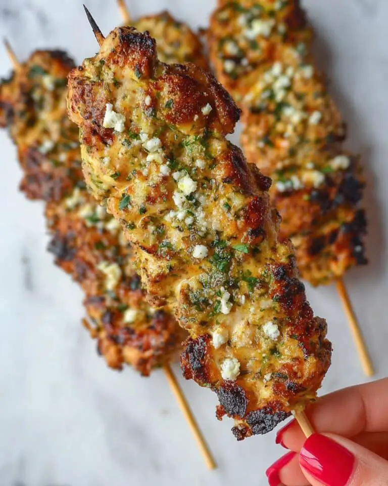 Garlic Parmesan Chicken Skewers Recipe