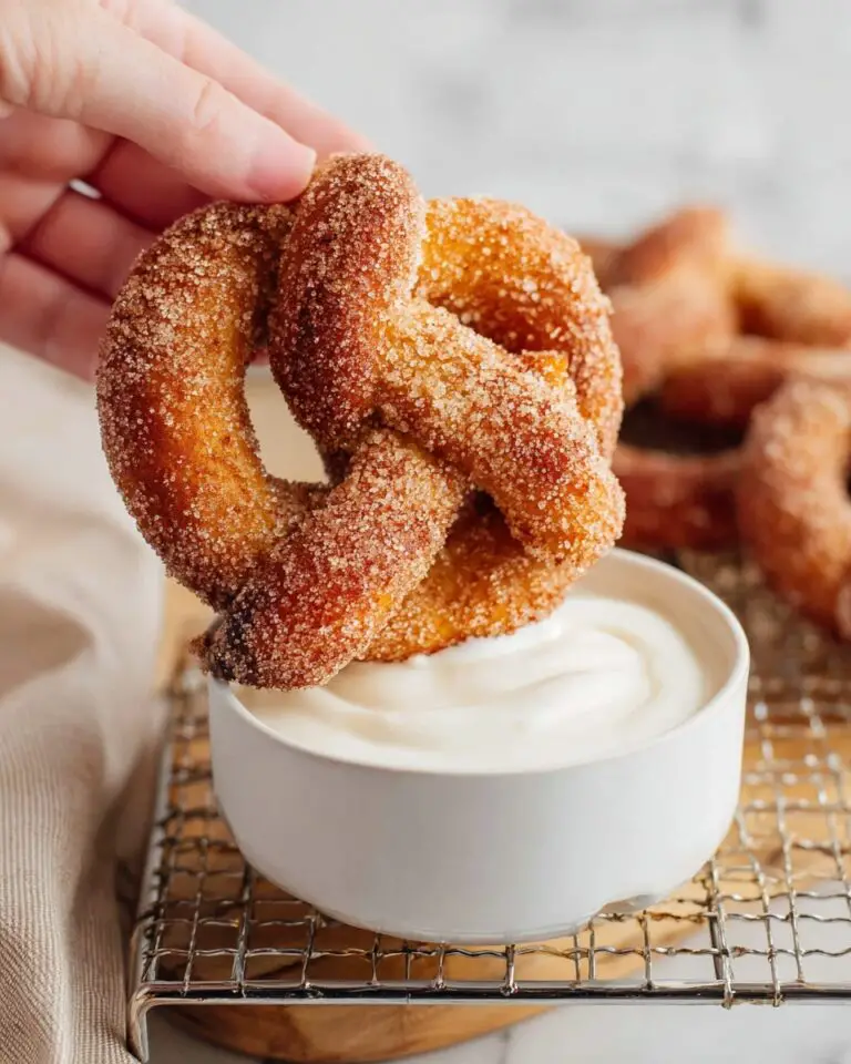 Cinnamon Sugar Soft Pretzels with Cream Cheese Dip Recipe