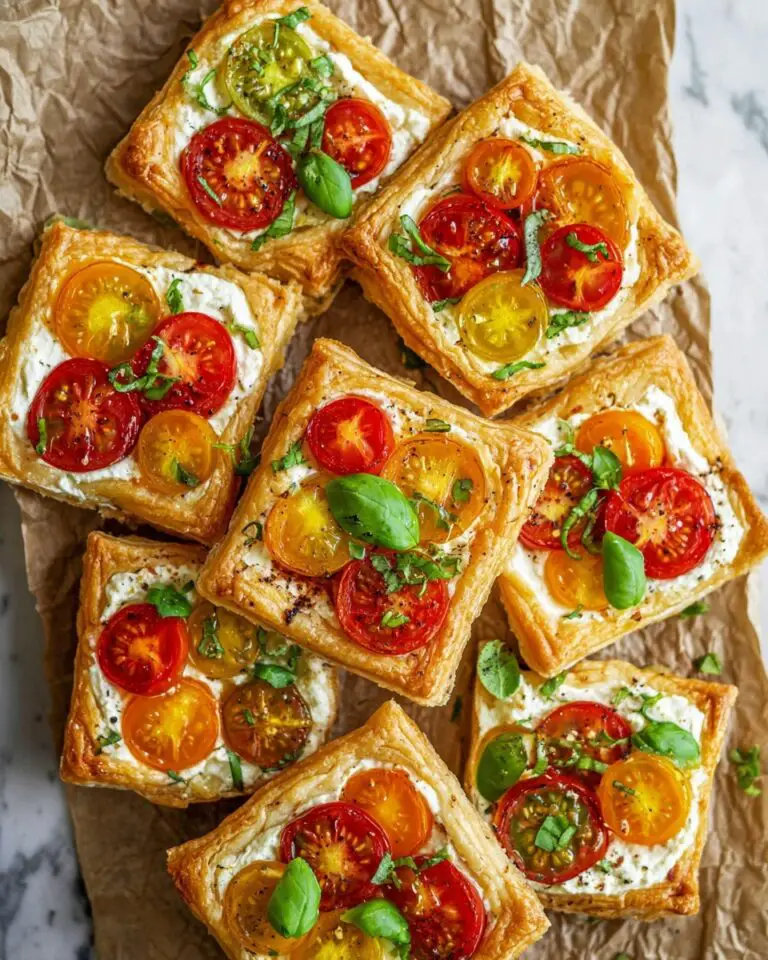 Tomato Tartlets with Puff Pastry and Ricotta Recipe