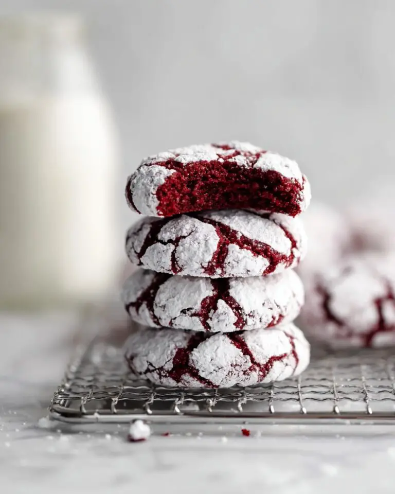 Red Velvet Crinkle Cookies Recipe