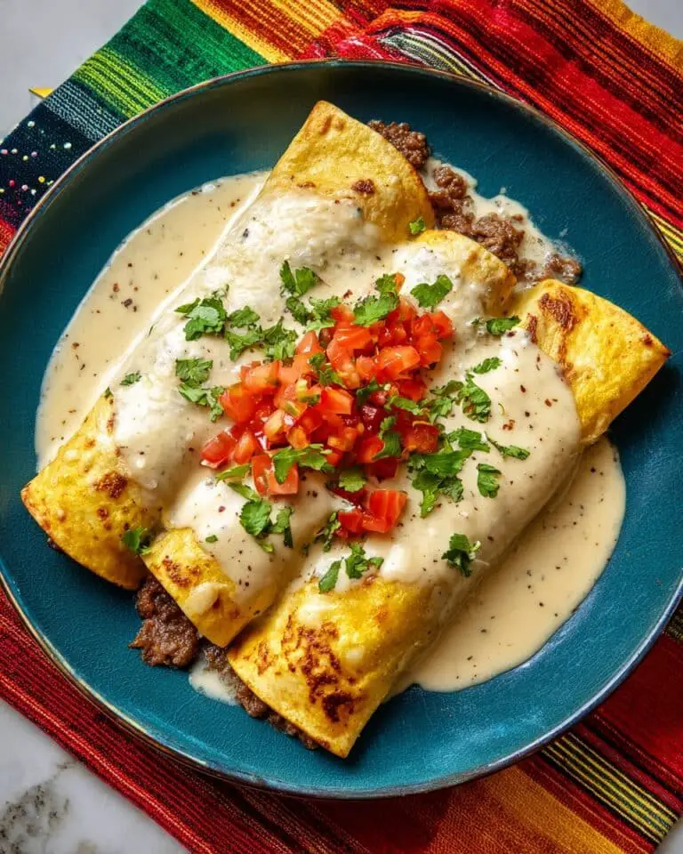 Jalapeño Popper Cheesy Chicken Enchiladas with Creamy Sauce Recipe