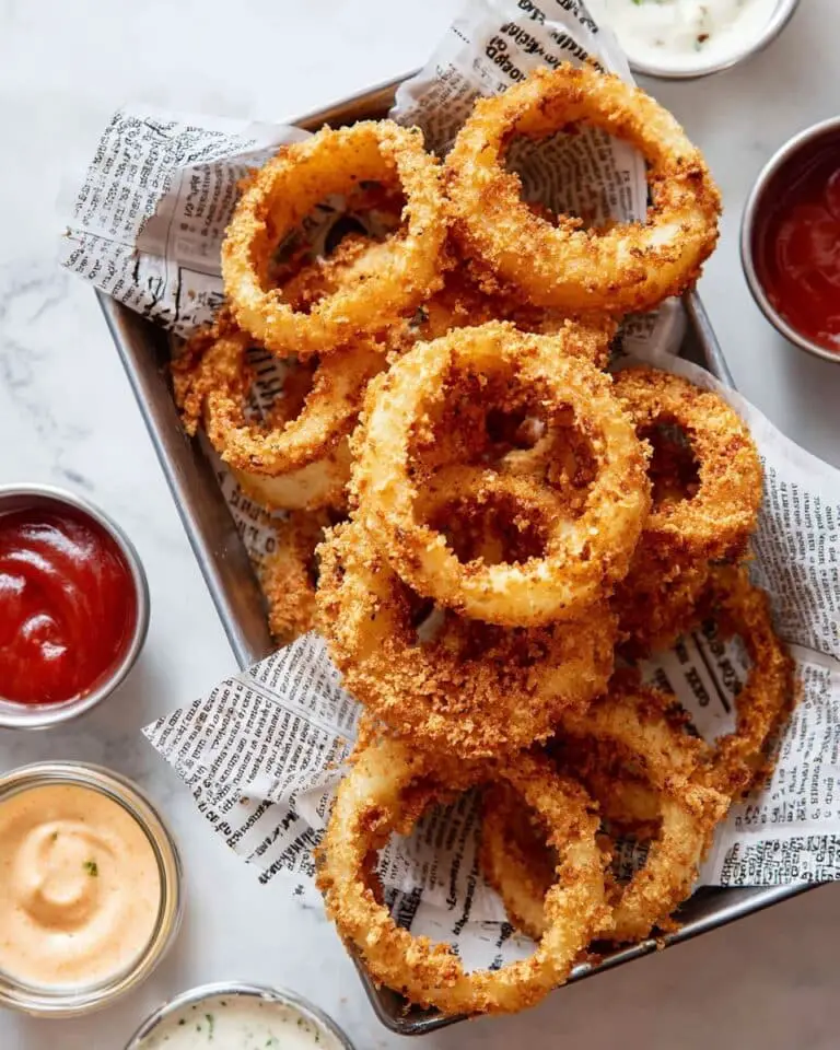 Fried Homemade Onion Rings Recipe