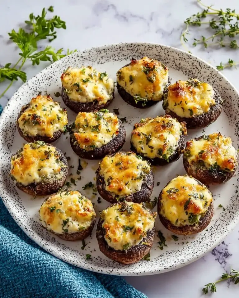 Spinach Dip Stuffed Mushrooms Recipe