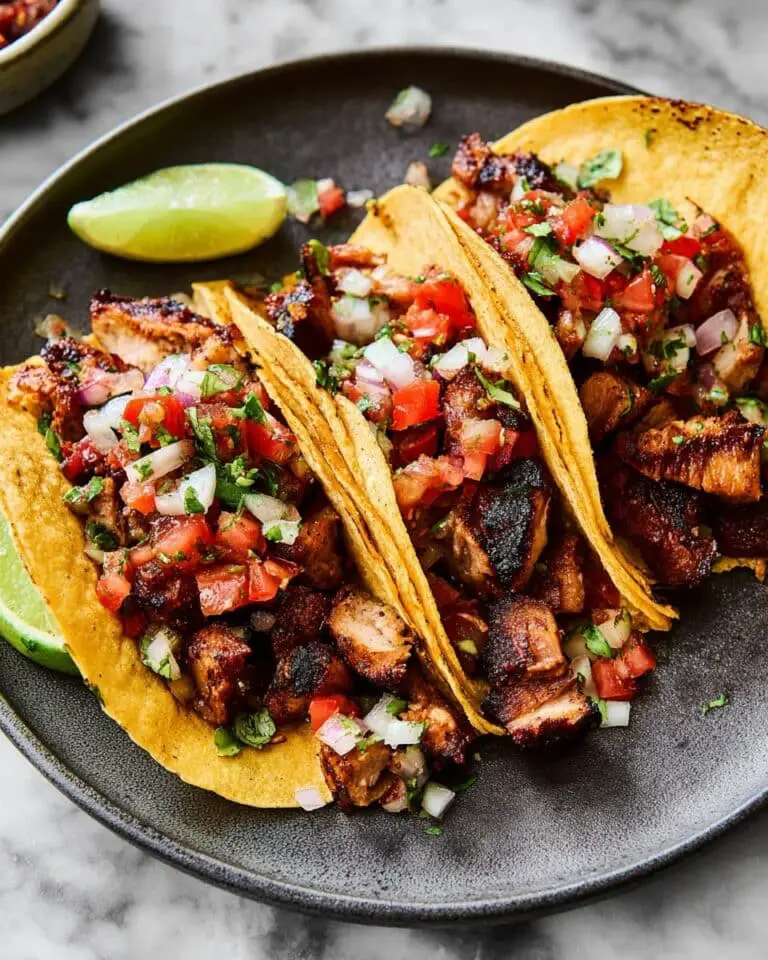 Flavorful Chicken Street Tacos with Avocado and Cilantro Recipe