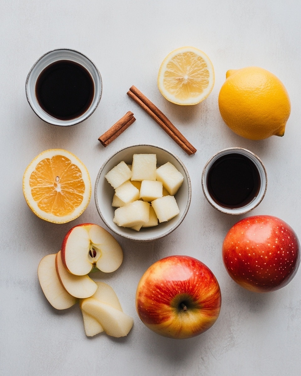The image shows several small rose-shaped pastries arranged on a white marbled surface. Each pastry has multiple thin layers that look like red apple slices with a slightly browned and caramelized edge, forming delicate petals spiraling from the center outward. These apple petals sit on a light golden puff pastry base that has a crisp texture. The pastries are evenly spaced, with soft lighting highlighting the warm colors and the glossy finish of the apple slices. photo taken with an iphone --ar 4:5 --v 7