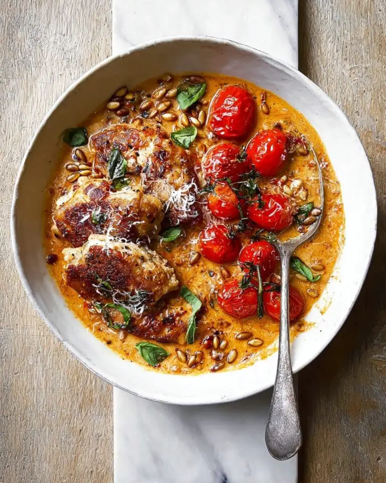 Creamy Red Pesto Chicken with Sun-Dried Tomato Basil Sauce Recipe