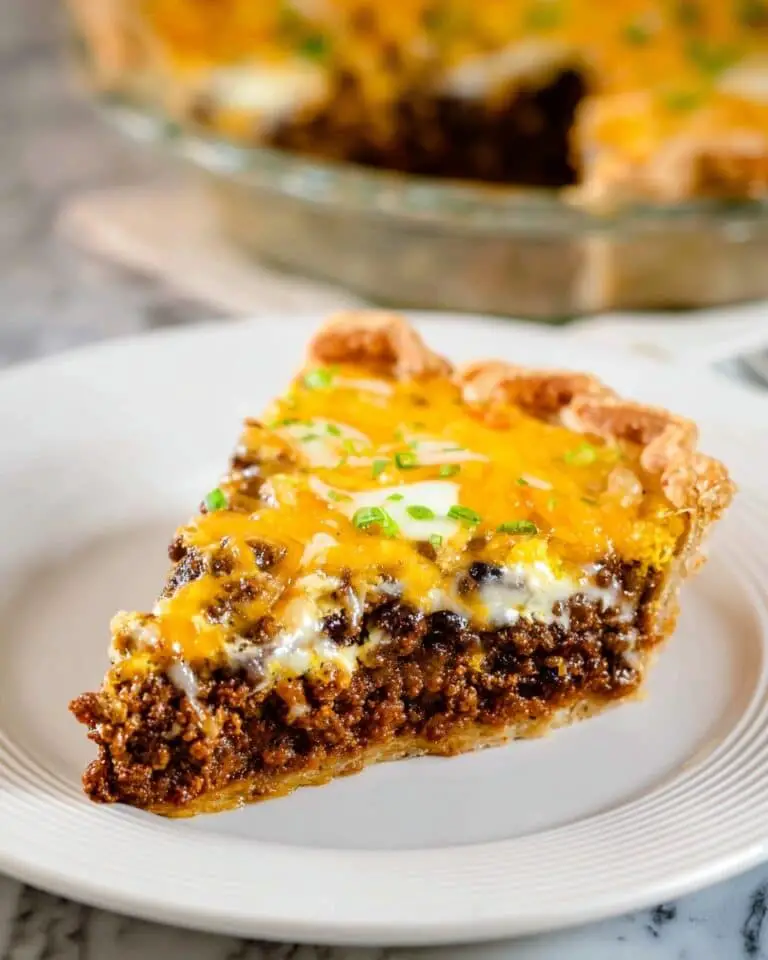 Bacon Cheeseburger Pie with Pie Crust Recipe