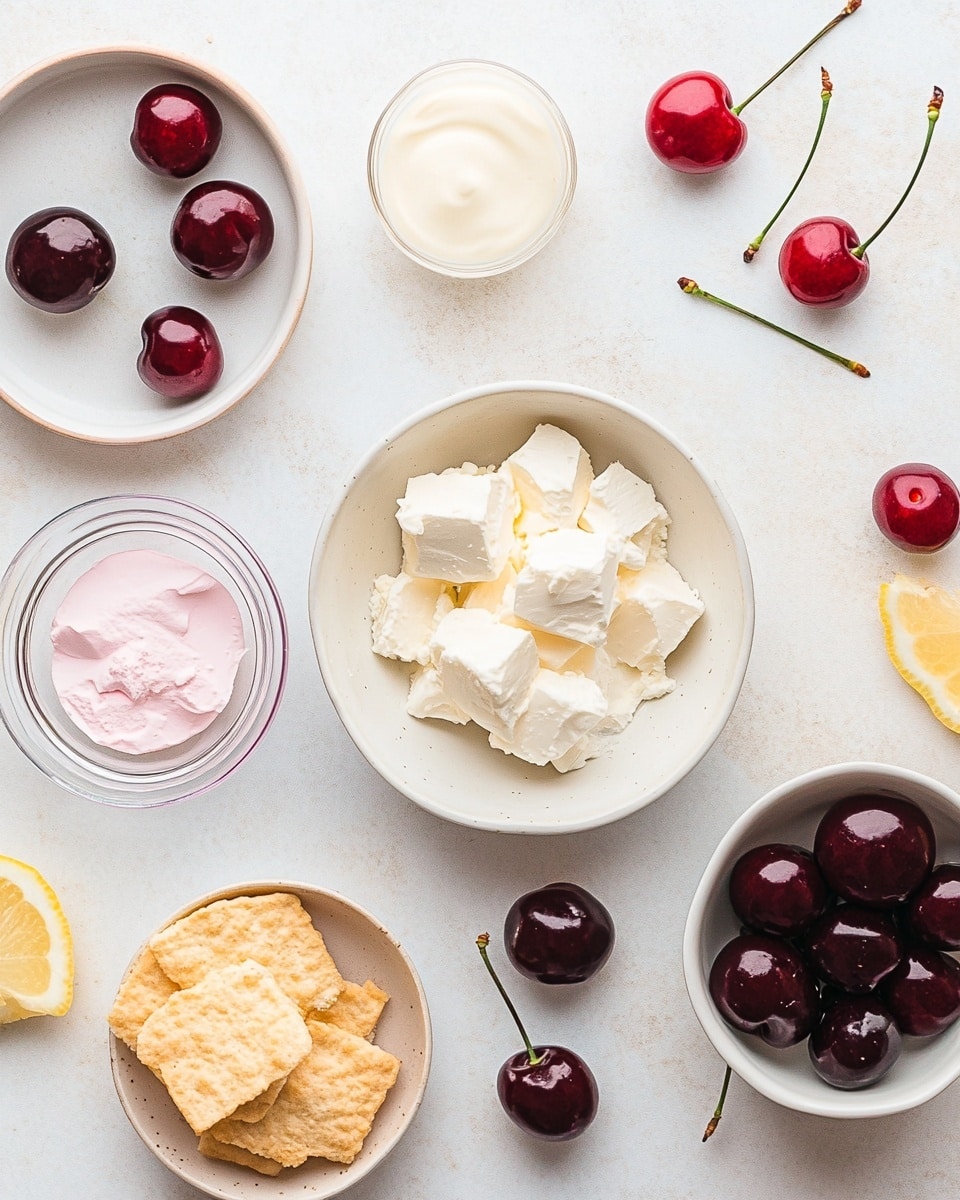 Four small, round, dome-shaped desserts with a smooth, shiny pink surface sit on a white marbled texture inside a white plate. Each dome is topped with two fresh red raspberries and sprinkled with dried rose petals. More dried rose petals are scattered around the plate, adding soft pink, red, and purple colors that contrast with the light pink domes. The close-up view shows the gentle texture of the desserts and the delicate details of the rose petals and raspberries. Photo taken with an iphone --ar 4:5 --v 7