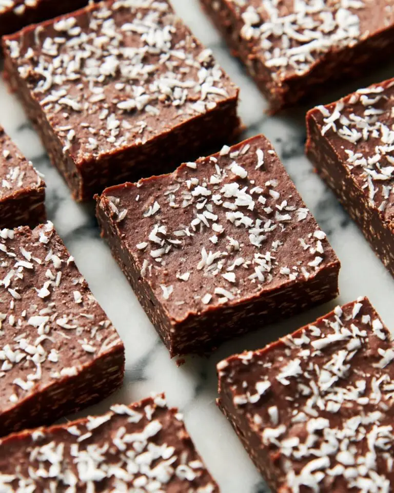 No-Bake Chocolate Coconut Bars Recipe