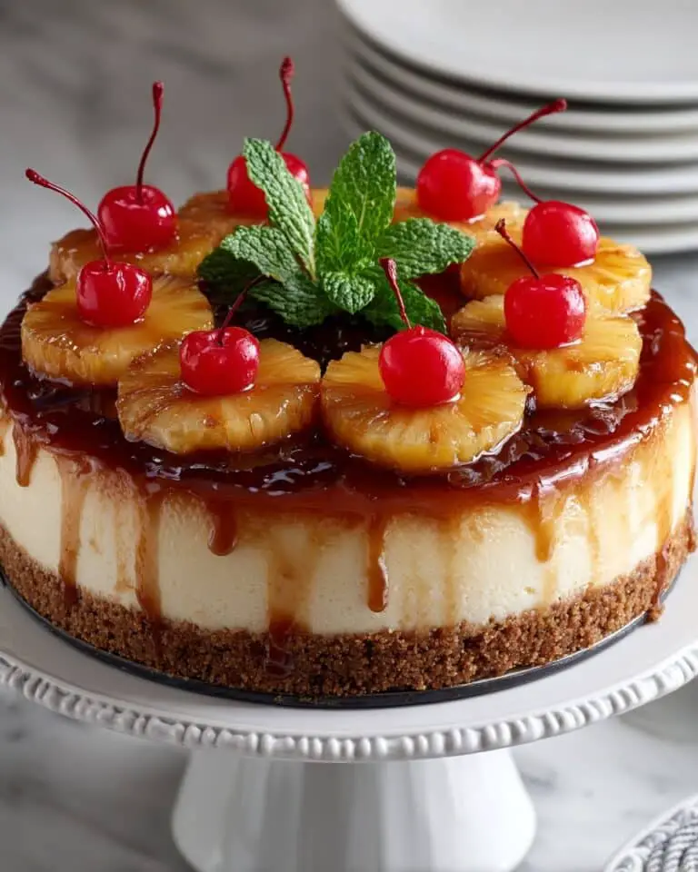 Pineapple Upside-Down Cheesecake Recipe