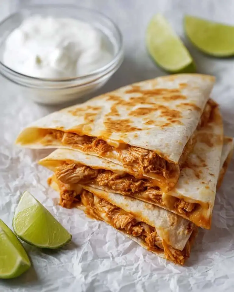 Crockpot Queso Chicken Quesadillas Recipe