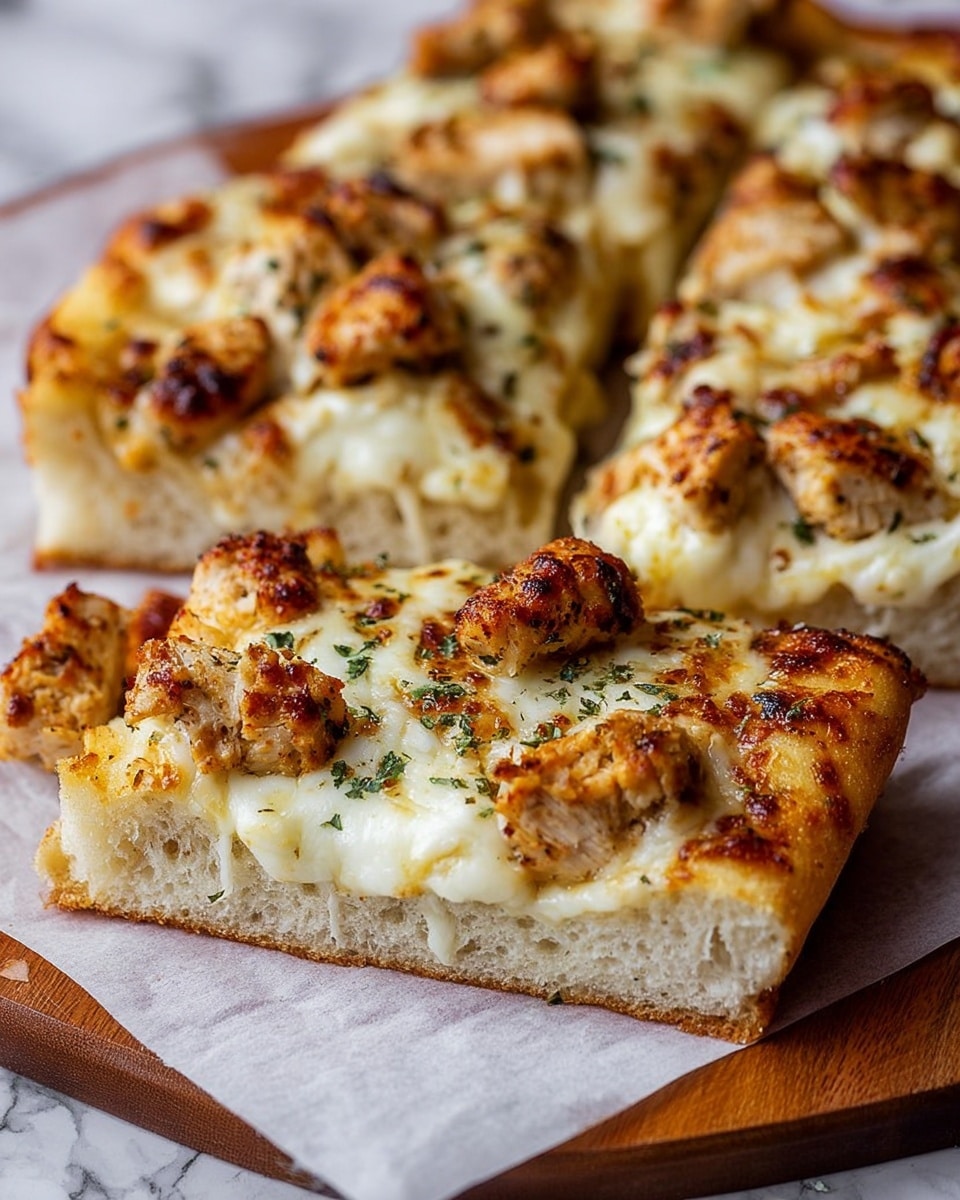 Blackened Chicken Alfredo Garlic Bread Recipe