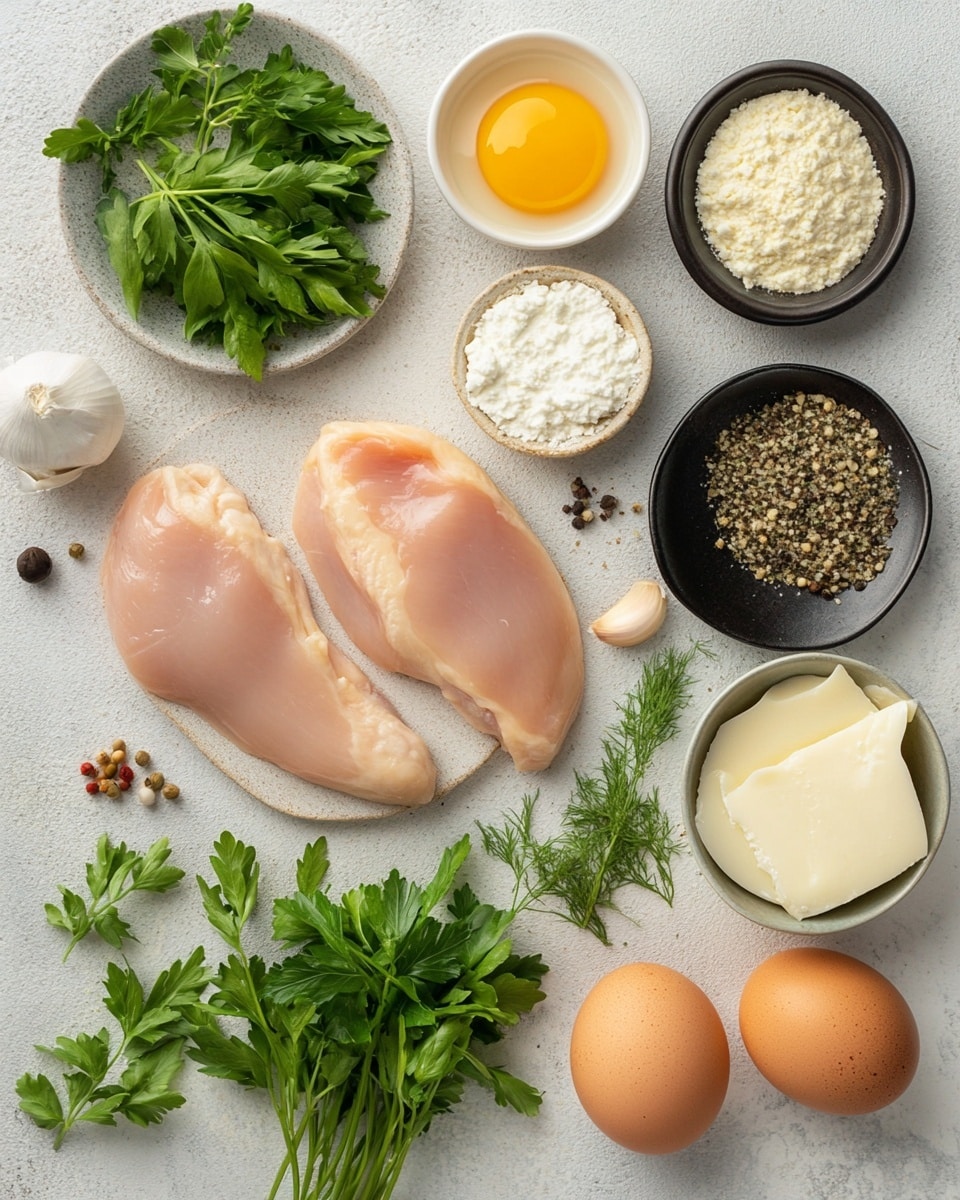A white plate holds three golden-brown patties with a crispy texture and small green bits visible inside. The patties sit on a bright green lettuce leaf that covers most of the plate's center. Next to the patties is a dollop of orange sauce garnished with chopped green herbs. The plate rests on a green and white checkered cloth over a white marbled surface. photo taken with an iphone --ar 4:5 --v 7