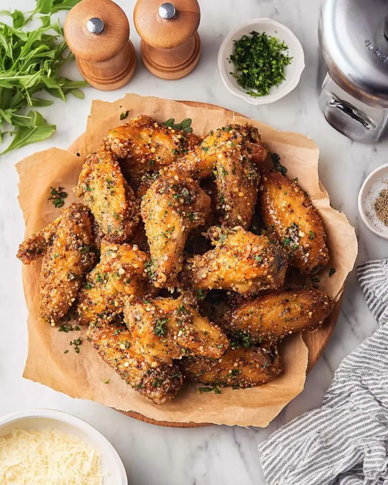 Garlic Parmesan Wings in Air Fryer Recipe