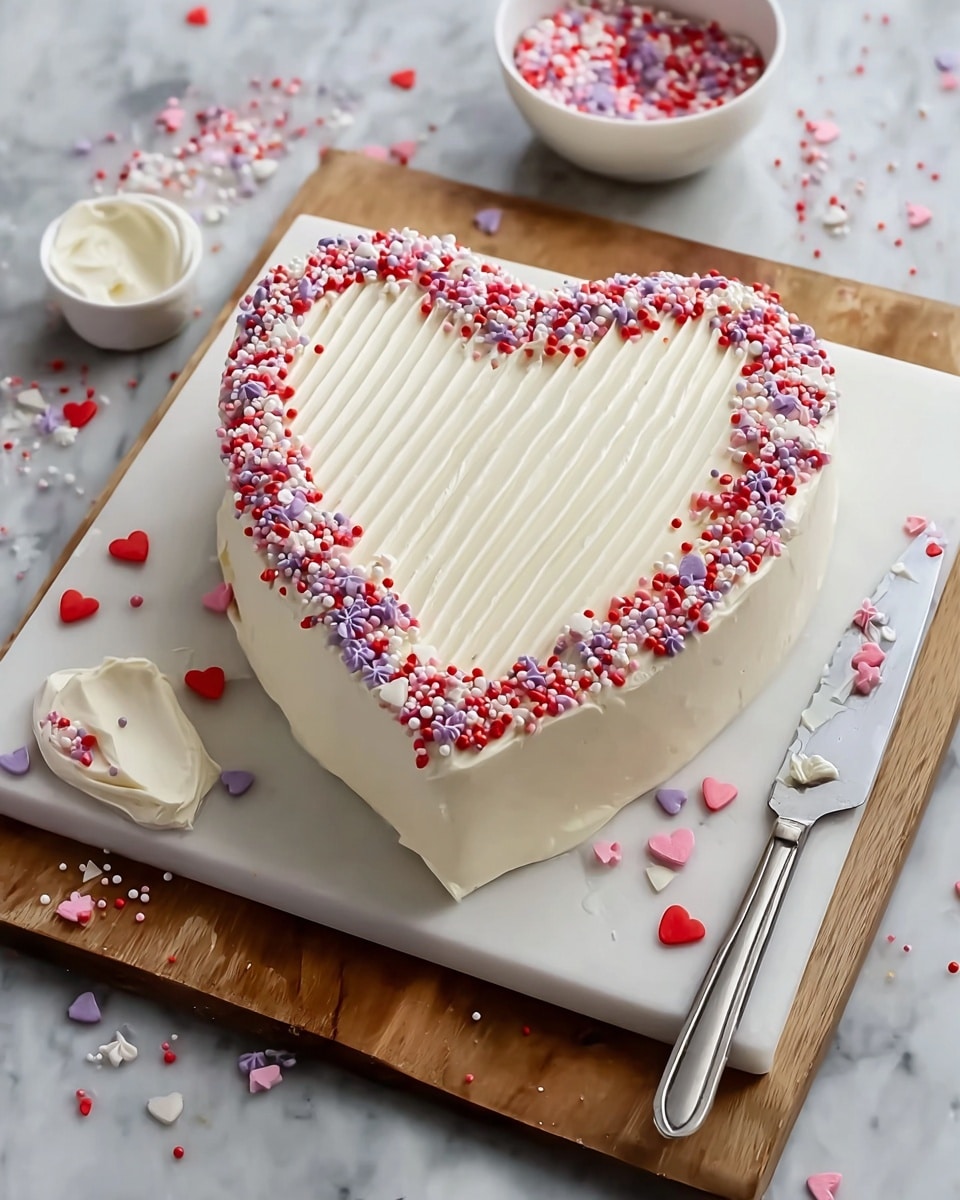 Heart Shaped Cocoa Cake with Cream Cheese Frosting Recipe