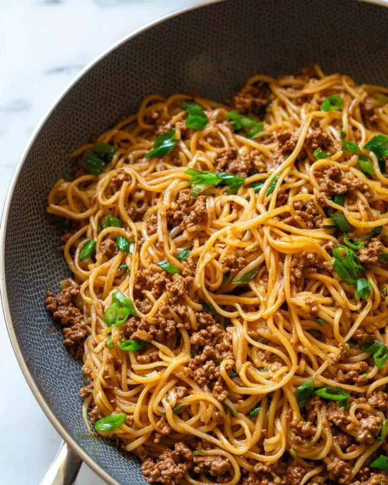 Mongolian Ground Beef Noodles Recipe