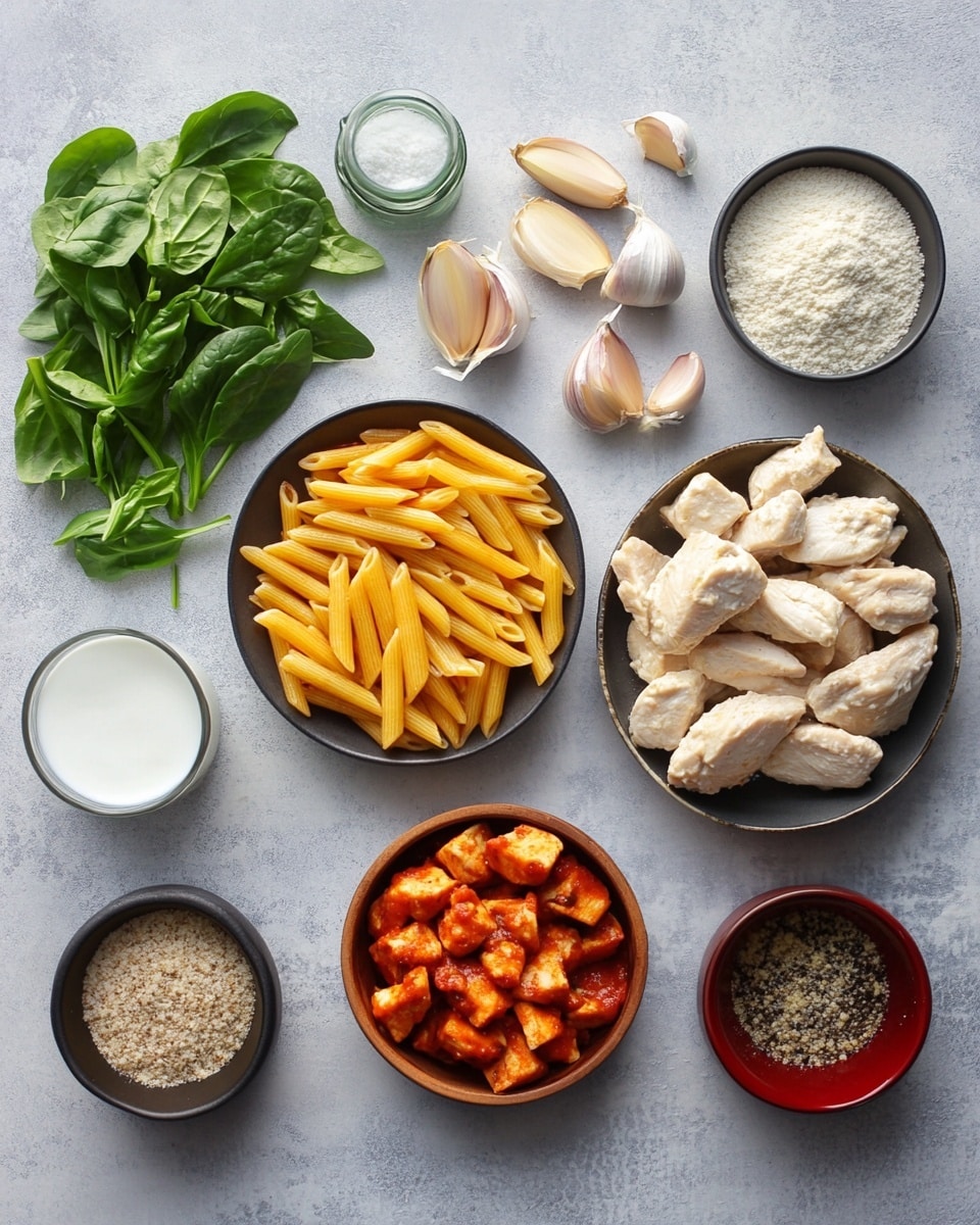 Healthy Garlic Parmesan Chicken Pasta Recipe - Recipe Image