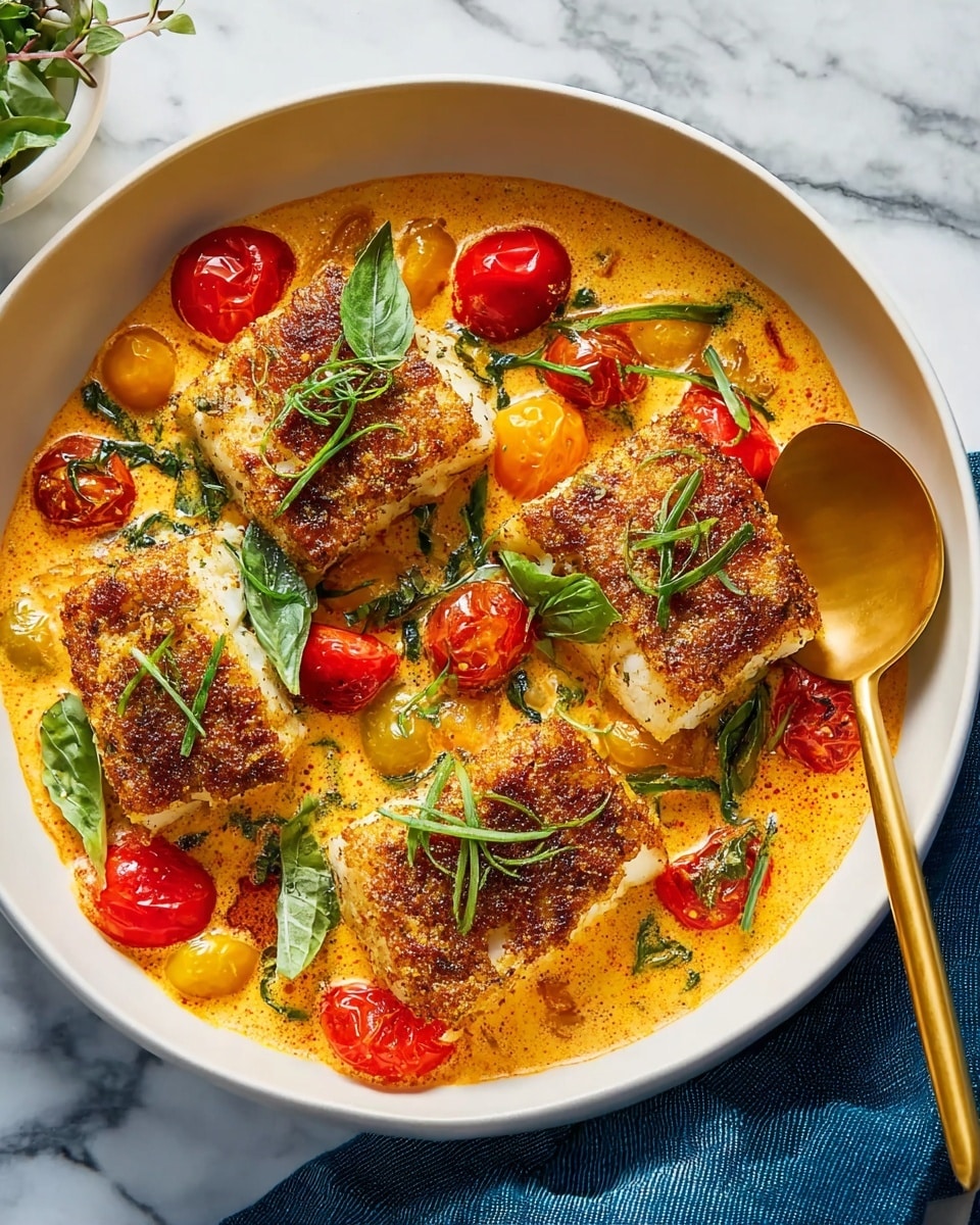 Quick Cod in Tomato Garlic Sauce Recipe