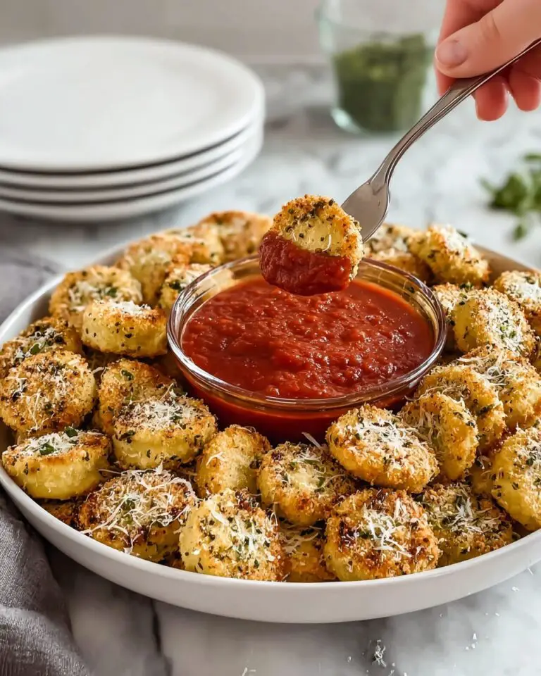 Crispy Baked Tortellini Bites with Marinara Dipping Sauce Recipe