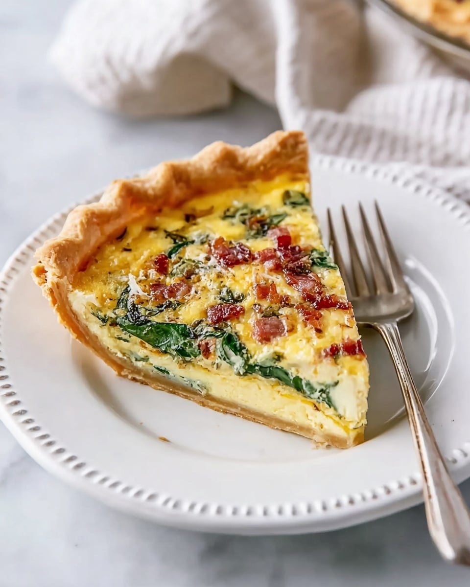 Cheese Spinach Bacon Quiche Recipe