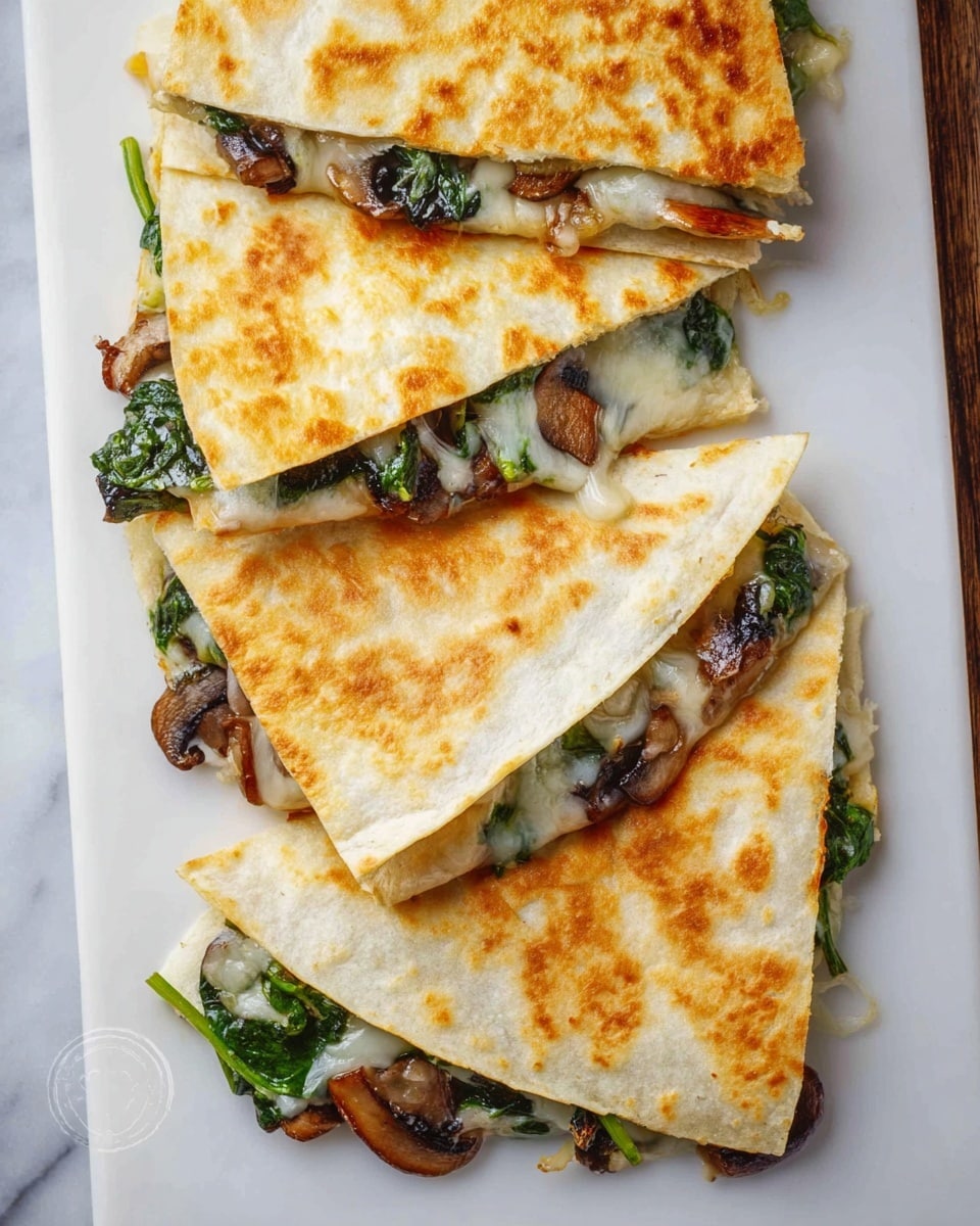 Spinach and Mushroom Quesadillas Recipe