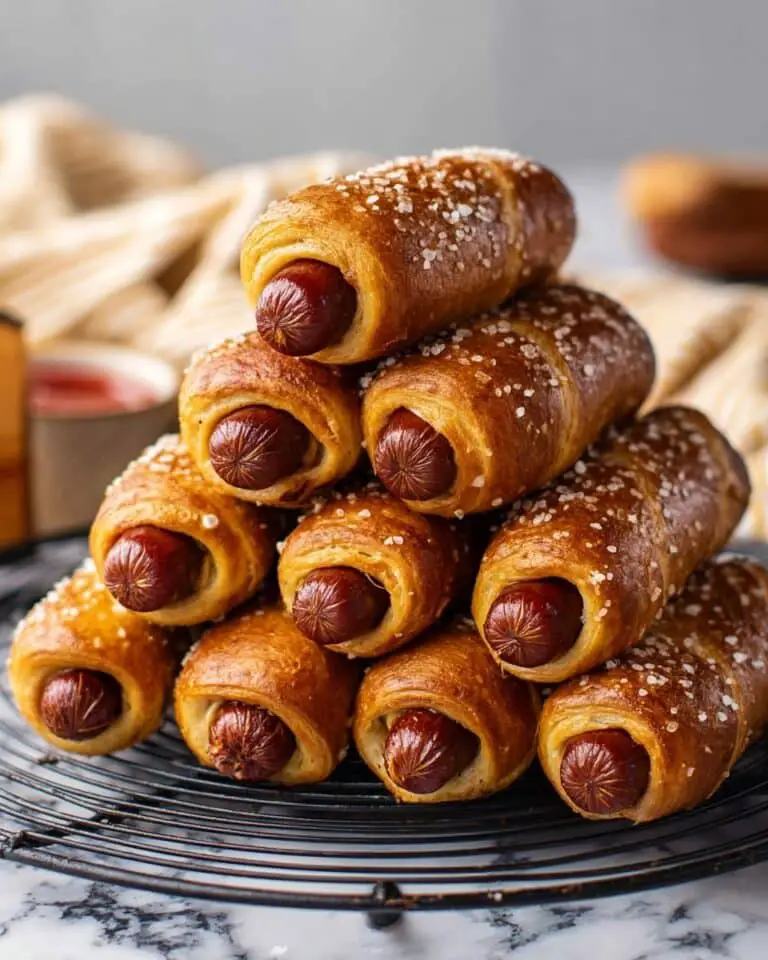Soft Baked Cheesy Pretzel Dogs Recipe