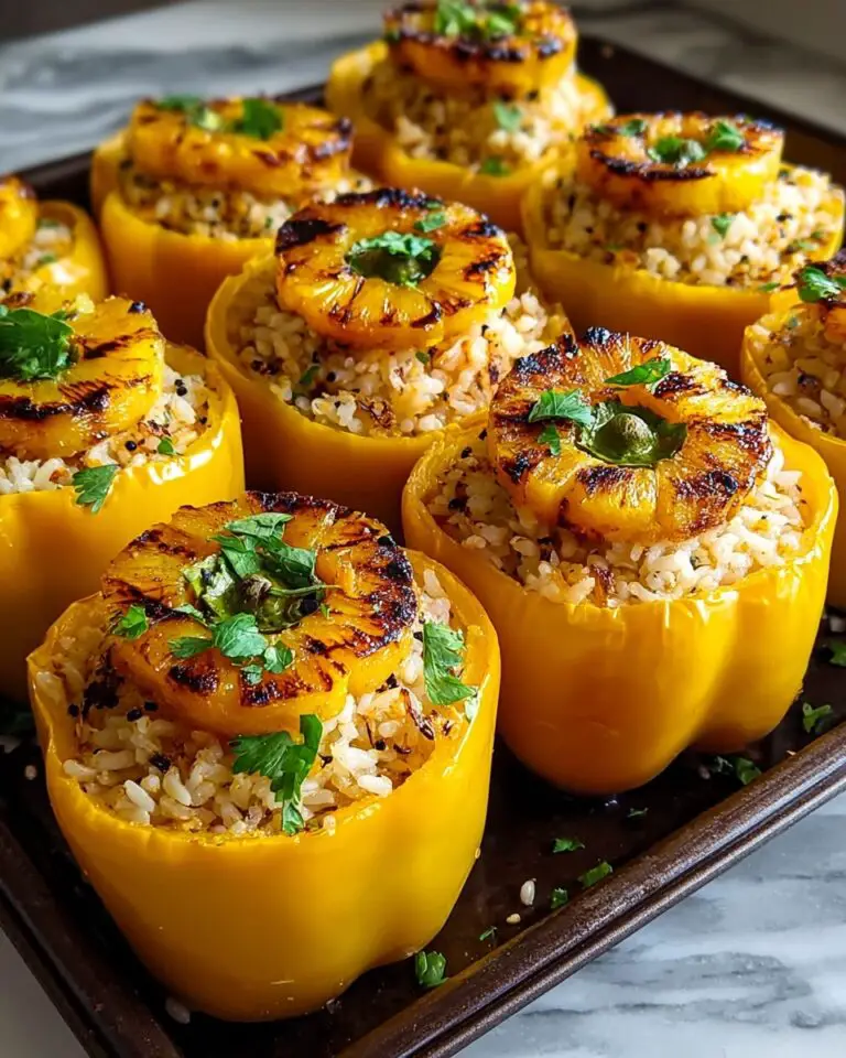 Teriyaki Pineapple Chicken and Rice Stuffed Peppers Recipe