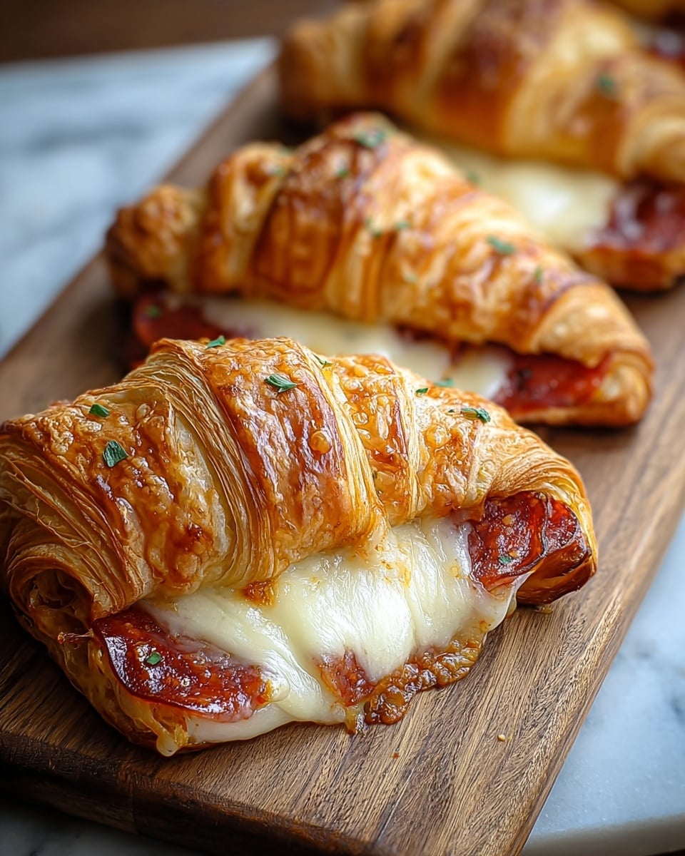 Mozzarella Pepperoni Croissant Rolls Recipe