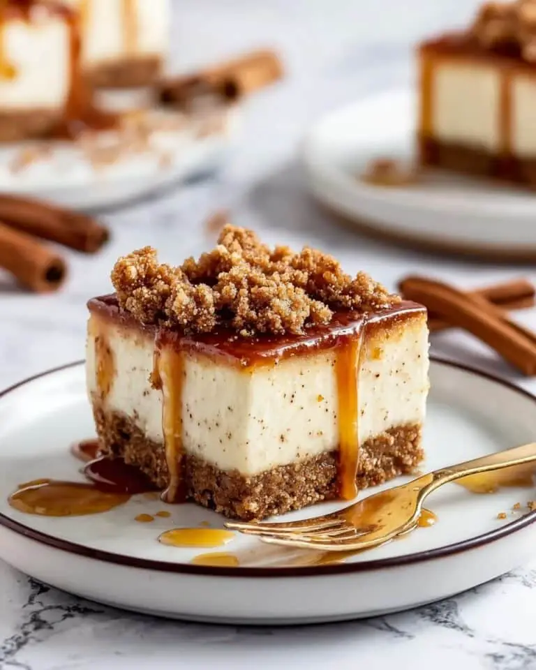 Apple Cinnamon Cheesecake Bars with Caramel and Sea Salt Recipe