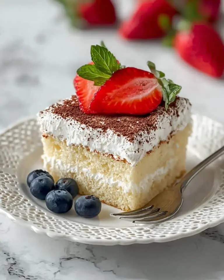 Tres Leches Cake with Rum Milk Sauce Recipe