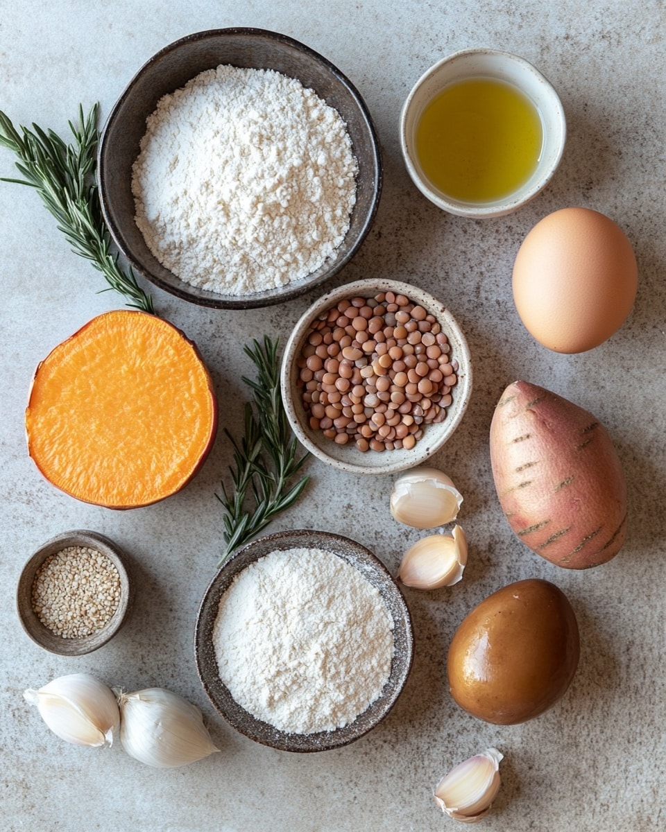 A white plate with blue floral and circle patterns holds seven round lentil patties stacked slightly on top of each other. The patties are golden brown with a crispy texture and some darker grilled spots. Small bits of green herbs are sprinkled evenly over the patties, adding a bright contrast to the brown. The plate is placed on a white marbled surface with a blue cloth and a lemon partly visible in the background. photo taken with an iphone --ar 4:5 --v 7