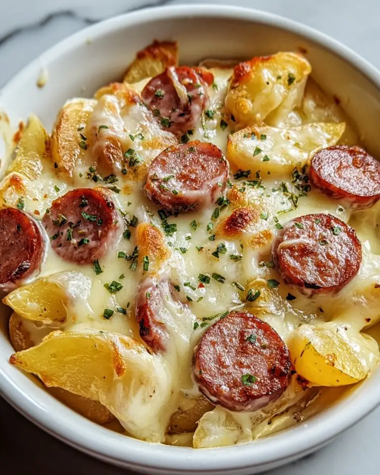 Cheesy Ranch Potatoes and Smoked Sausage Bake Recipe
