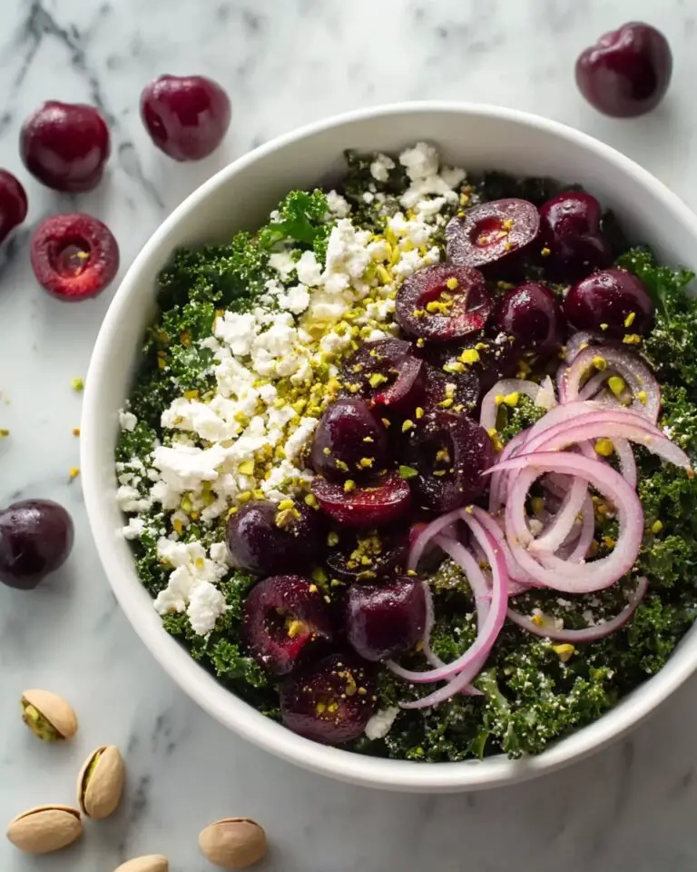 Kale Cherry Salad with Goat Cheese Recipe