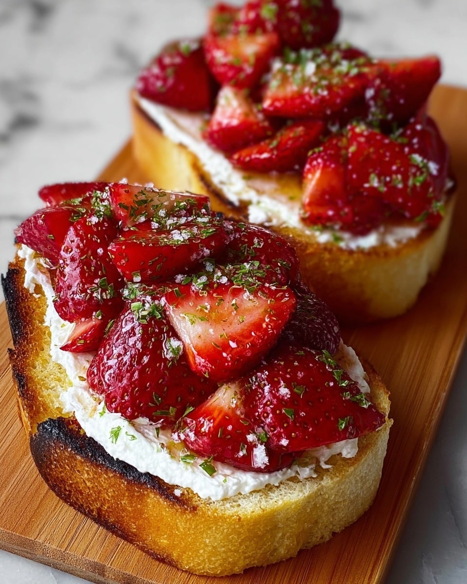 Roasted Strawberry Whipped Ricotta Toast Recipe
