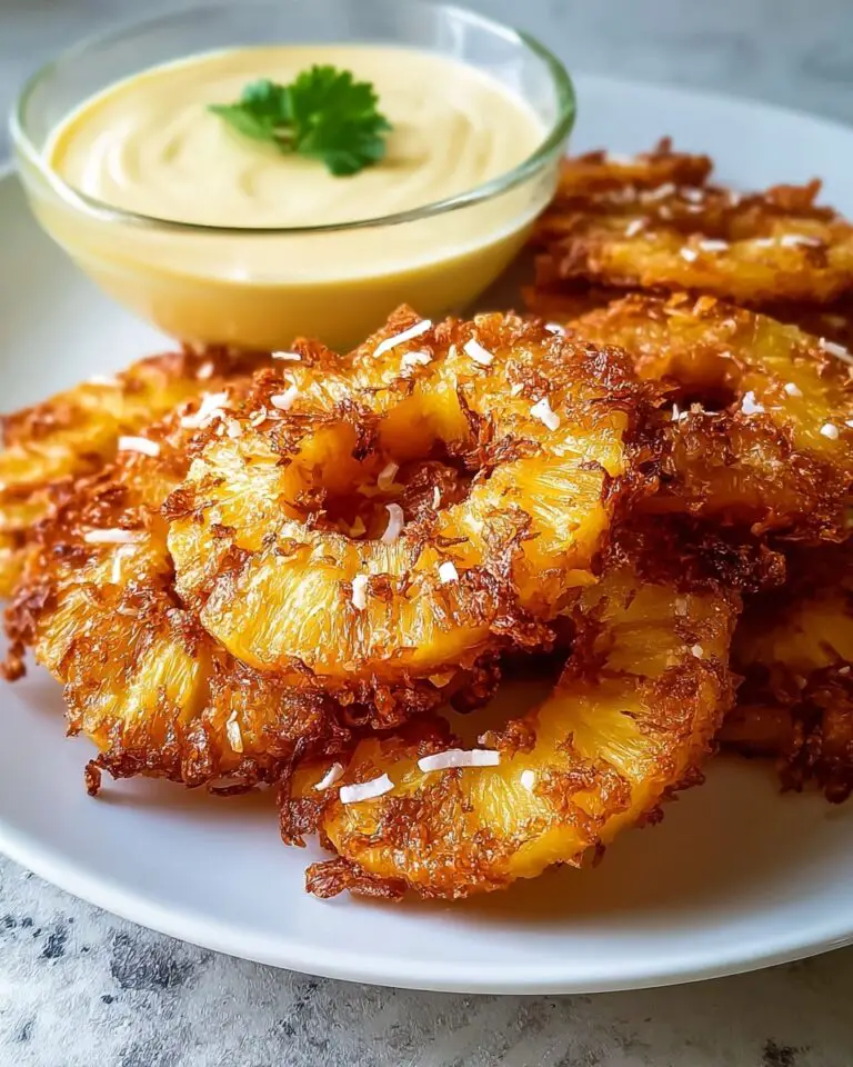 Rum-Soaked Fried Pineapple with Coconut Cream Cheese Dipping Sauce Recipe