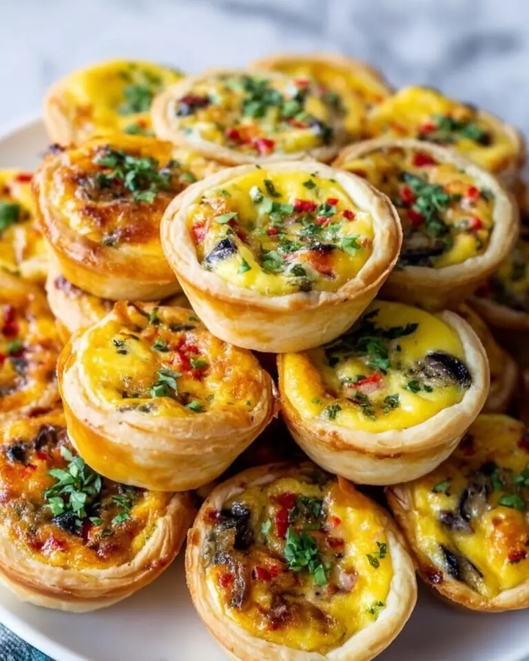 Mini Quiche Bites with Bacon, Mushrooms, and Bell Peppers Recipe