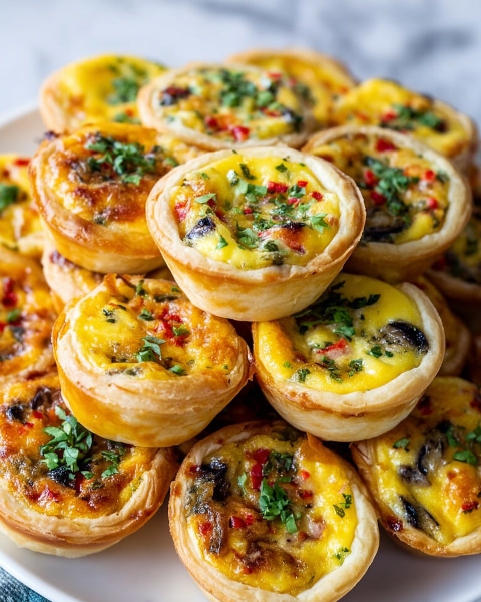 Mini Quiche Bites with Bacon, Mushrooms, and Bell Peppers Recipe