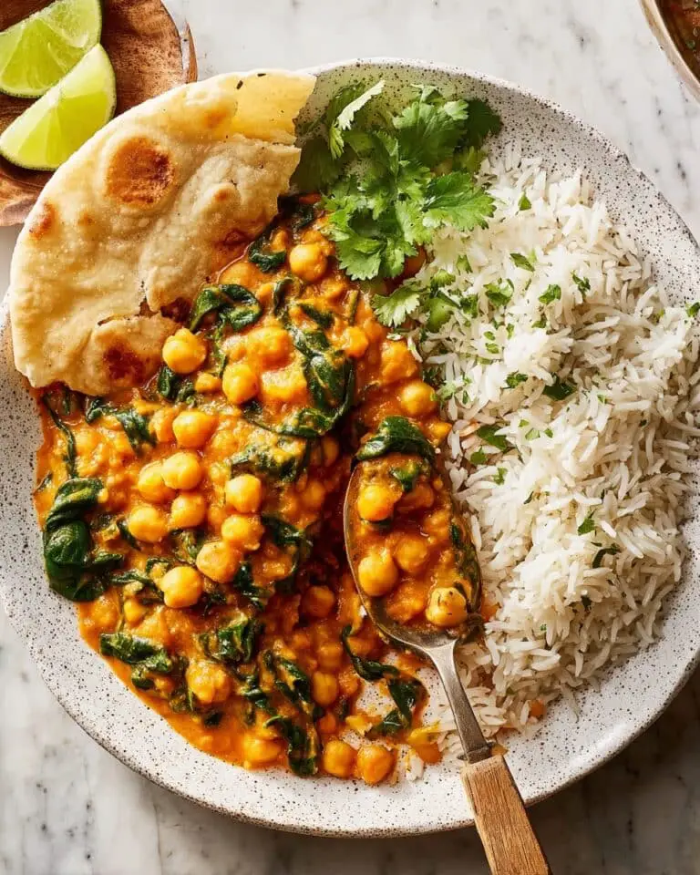 Creamy Chickpea Curry with Spinach and Coconut Recipe