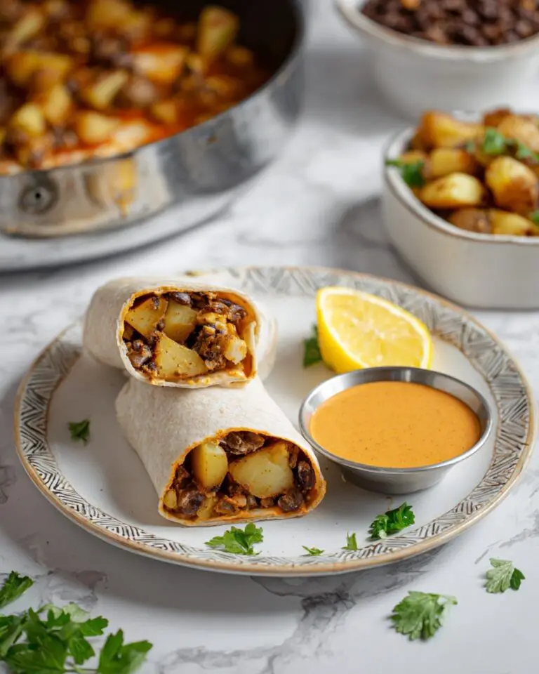 Black Bean Burritos with Roasted Potatoes and Spicy Chipotle Sauce Recipe