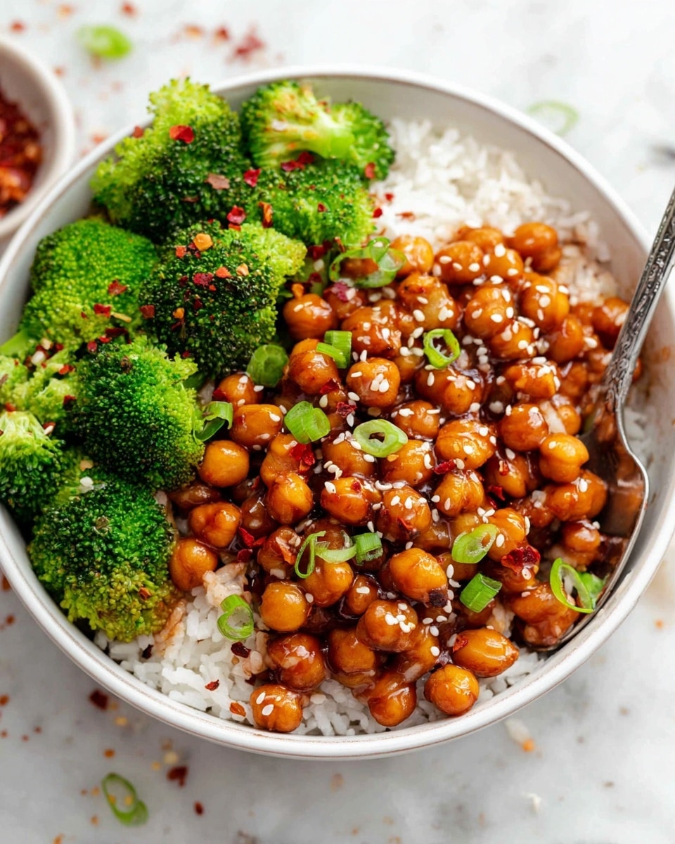 Vegan Sticky Sesame Chickpeas Recipe