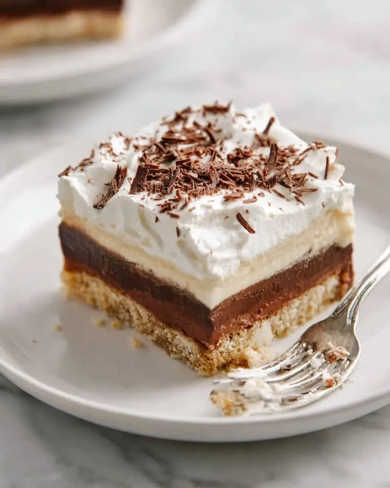 Chocolate Delight: No-Bake Pecan-Crusted Chocolate and Cream Cheese Layered Dessert Recipe