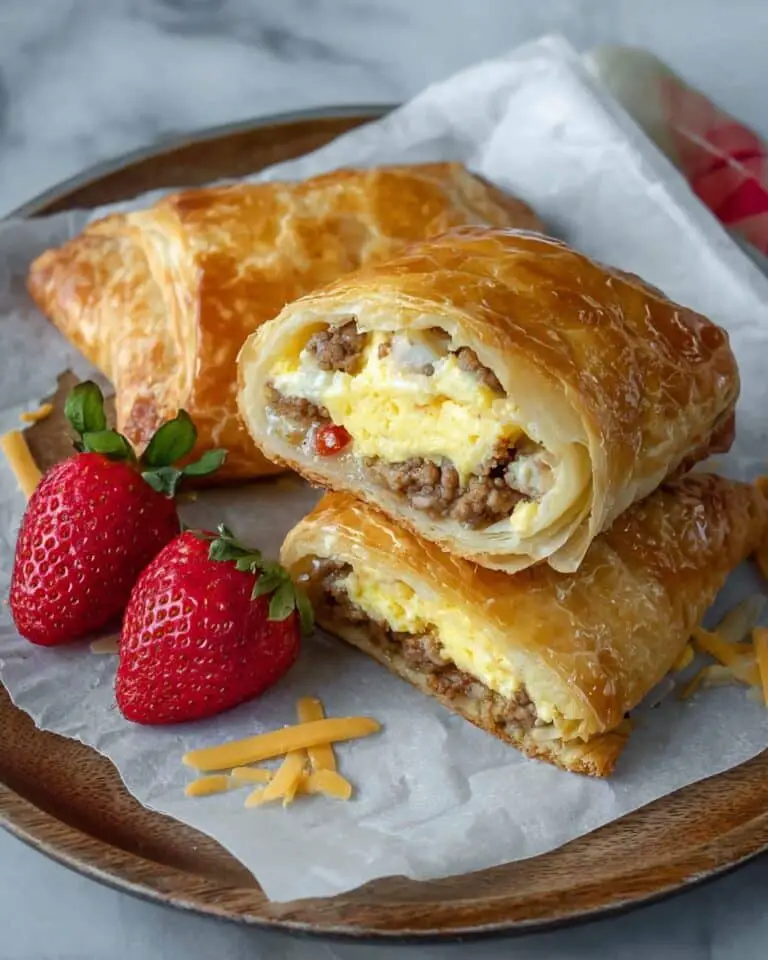 Breakfast Hot Pockets with Bacon, Sausage, and Cheddar Recipe