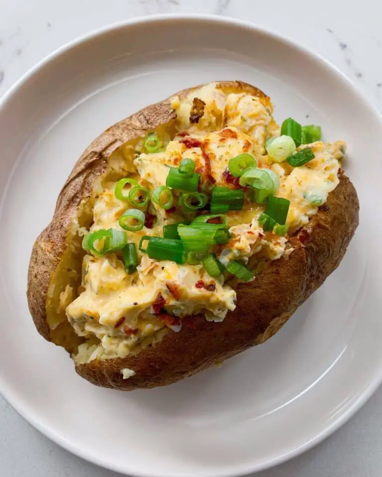 Shrimp Baked Potatoes with Creamy Cajun Sauce Recipe